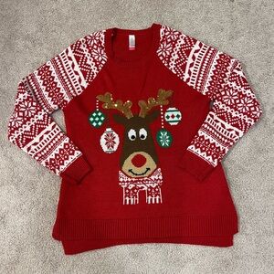 No Boundaries Reindeer Christmas Sweater